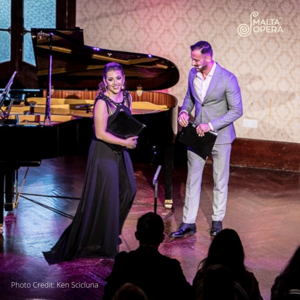 Malta Opera Founder and Artistic Director, Soprano Nicola Said with Gala Concert Compère Joseph Chetcuti.